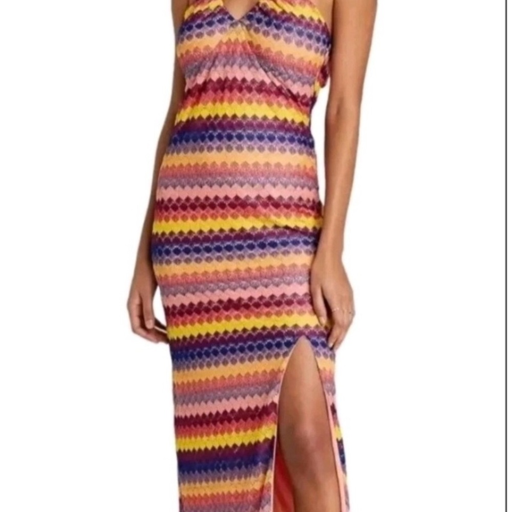 Wild Fable L Multicolor Striped Knit Dress